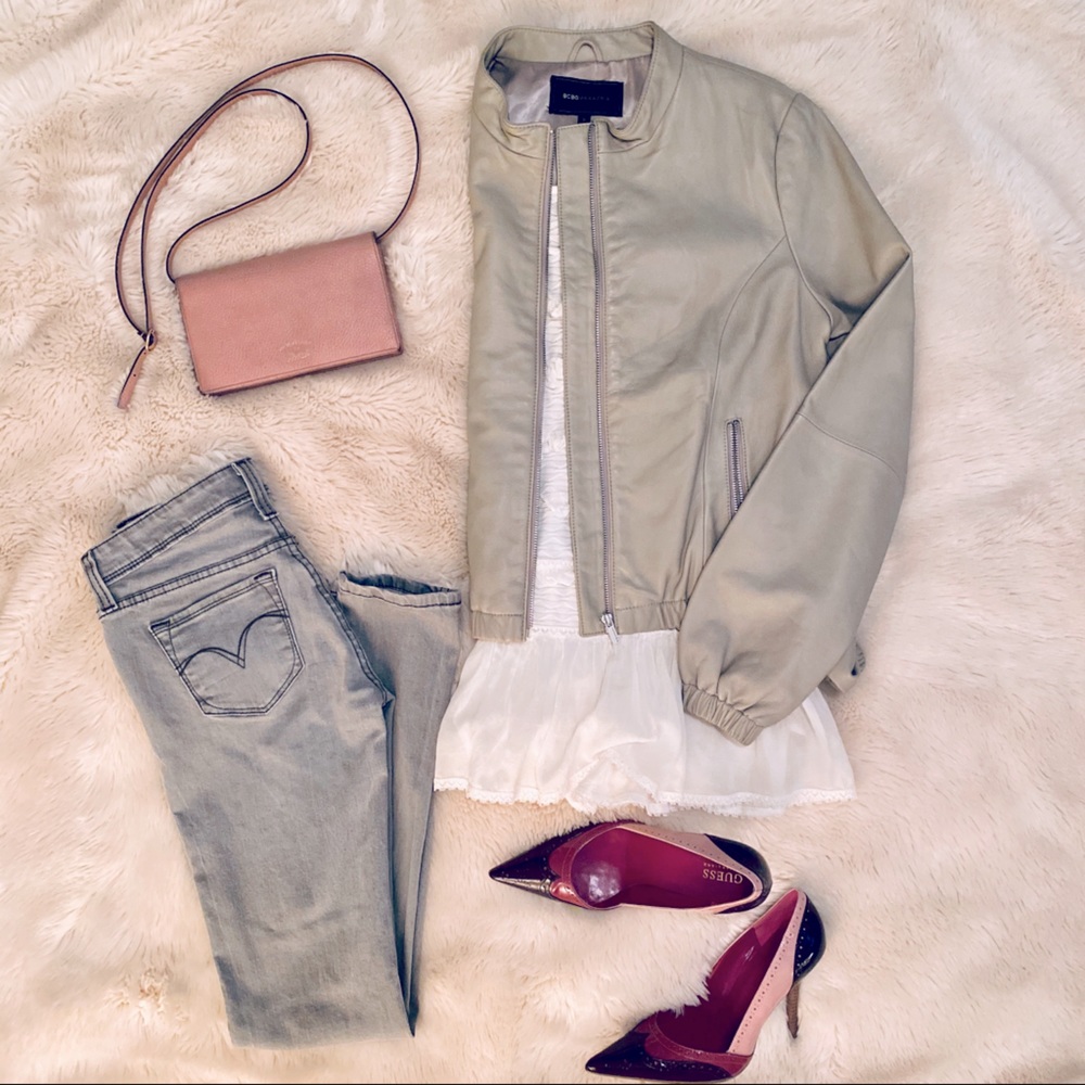BCBG LEATHER JCKT | LEVIS | FREE PEOPLE | GUESS